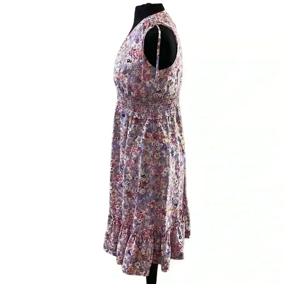 ACT I Vintage Floral Sleeveless Vneck Boho Dress - Picture 2 of 7